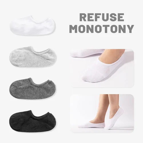 Vista 2 de IDEGG Calcetines invisibles para mujeres y hombres, de corte bajo al tobillo, cortos, antideslizantes, atléticos, para correr, novedosos