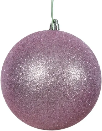 Vista 37 de Vickerman Adorno de bola de Navidad inastillable con acabado de lentejuelas con tapa perforada, 6 por bolsa, 4 pulgadas, color negro