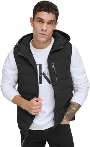 Vista 2 de Calvin Klein Men's Lightweight Packable Hooded Puffer Vest