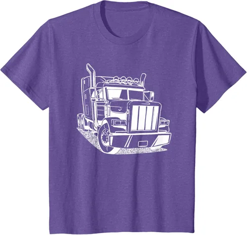 Vista 39 de Diesel Big Rig 18 Wheeler - Camiseta de camionero para camionero, Negro, S