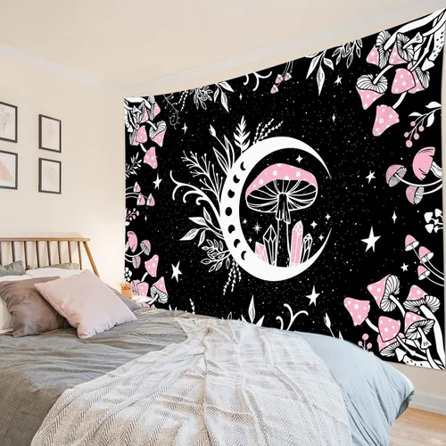 Vista 38 de LB Tapiz de bandera estadounidense de girasoles, tapiz con cita inspiradora, tapiz para colgar en la pared, tapiz floral negro y amarillo, tapices