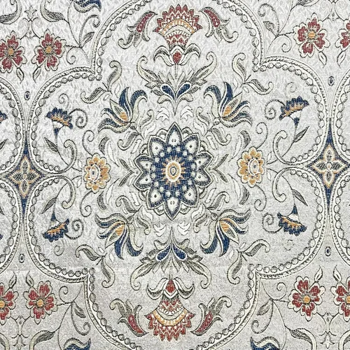 Vista 9 de Tela jacquard clásica de lujo con diseño ornamentado marroquí para tapicería, sofá, silla, comedor, tratamiento de ventanas, manualidades, 54