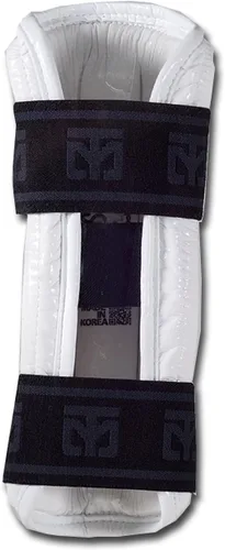 Vista 2 de Mooto - Protector de antebrazo para taekwondo (aprobado por WTF, TKD, talla XS a XL), color blanco y negro