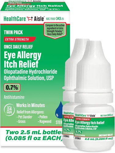Vista 8 de HealthCareAisle Gotas para Alivio de la Picazón y el Enrojecimiento en los Ojos - Solución Oftálmica de OlopaTADINA Clorhidrato USP, 0.1% - 5mL