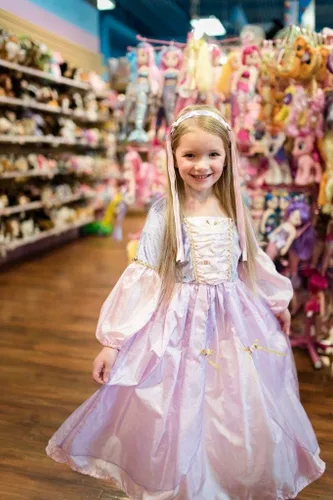 Vista 6 de Little Adventures clásico vestido de princesa, de Rapunzel, disfraz para niñas, M (3-5 años), Deluxe