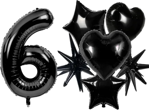 Vista 15 de TONIFUL Globos grandes de helio de letras B negras grandes de 40 pulgadas, globos de aluminio Mylar para decoración de suministros de fiesta