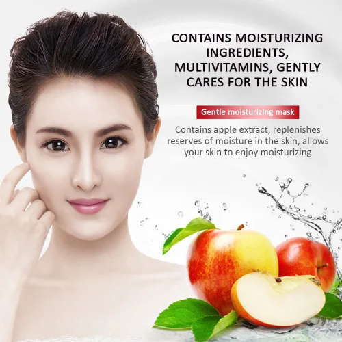 Vista 8 de BIOAQUA V7 Hidratación profunda que hace la piel facial de la juventud, siete vitaminas esencia, naranja, kiwi, manzana, fresa, máscara facial