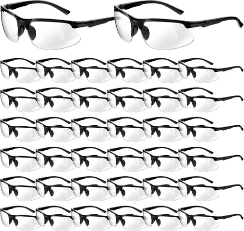 Vista 10 de Kathfly - 36 gafas de seguridad resistentes a los arañazos, color ámbar