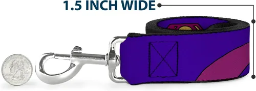 Vista 6 de Buckle-Down Correa para mascotas - Superman Shield Blue - 4 pies de largo - 1" de ancho