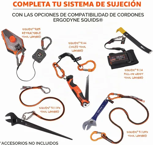 Vista 6 de Ergodyne Squids 3785 - Accesorio para herramientas de anillo dividido, 1 pulgada de diámetro