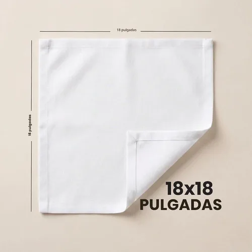 Vista 2 de Utopia Kitchen Servilletas de tela blanca [288 unidades, 18 x 18 pulgadas] mezcla de algodón absorbente, lavables y reutilizables, para cenas