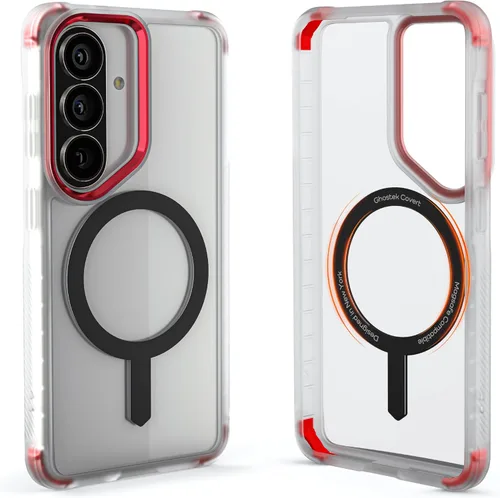 Vista 101 de Ghostek COVERT - Funda rosa para Galaxy Z Flip 4 para mujeres y niñas, protección completa de bisagra y parte trasera transparente, duradera