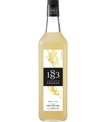 Vista 50 de 1883 Jarabe de Amaretto para bebidas, fabricado en Francia, botella de plástico de 1 litro