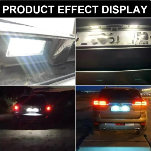Vista 2 de BAKUGO 2 luces LED de matrícula para Nissan X-Trail T30 T31 Qashqai J10 J11 Primera P12 Pathfinder R51 Juke F15 para Benz W639 W906