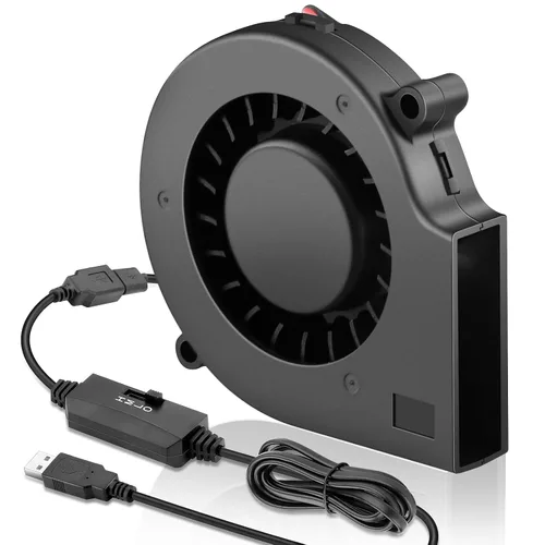 Vista 9 de Wathai - Ventilador USB de 1.969 in x 0.591 in, 5 V, 5015 ventiladores de refrigeración sin escobillas