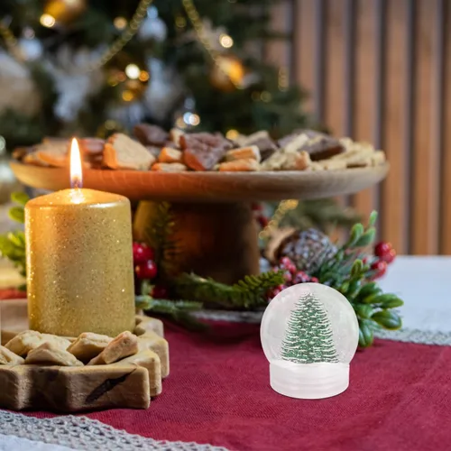 Vista 3 de DECHOUS Kit de globos de nieve de 5.1 fl oz, bolas de Navidad de plástico para decoración de bolas de Navidad transparentes de burbujas de plástico
