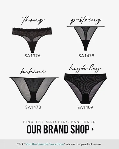 Vista 6 de Smart & Sexy Brasier de malla transparente para mujer