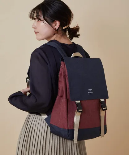 Vista 4 de anello() Mochila con solapa para mujer, Bule, Nude pink