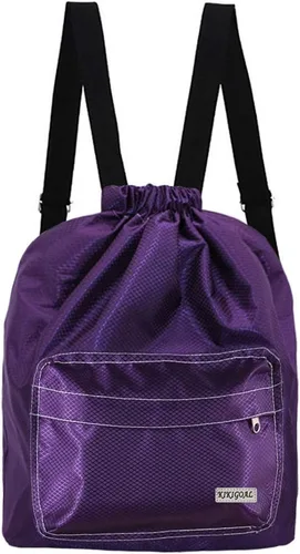 Vista 10 de KIKIGOAL Bolsa de natación separada seca y húmeda mochila portátil con cordón impermeable para gimnasio, deportes para piscina y playa