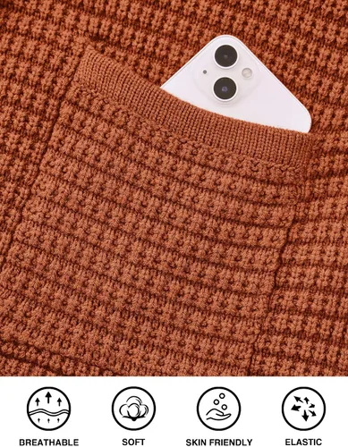 Vista 9 de PRETTYGARDEN Suéteres tipo cárdigan con frente abierto para mujer, con botones, manga larga, casual, lindas, de punto, con bolsillos