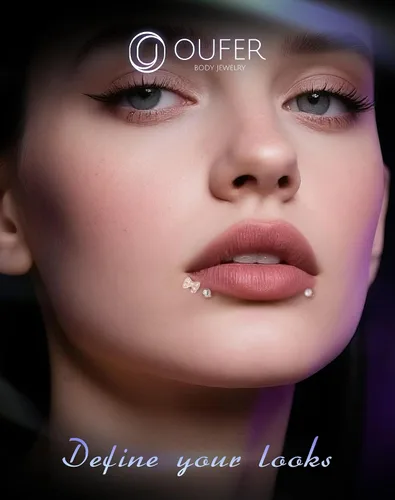 Vista 6 de OUFER 3 piezas de joyería de plástico para piercing de hélice, retenedores de piercing de labio transparente para cirugía, lindos anillos de labio