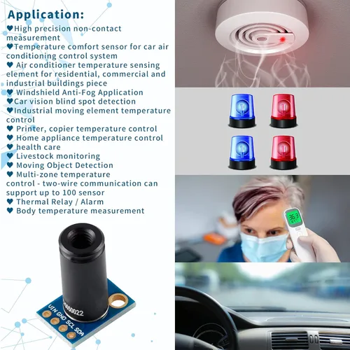 Vista 6 de MLX90614ESF-DCI Módulo de sensor de temperatura infrarrojo sin contacto Módulo de sensor de temperatura infrarroja de alta precisión Módulo