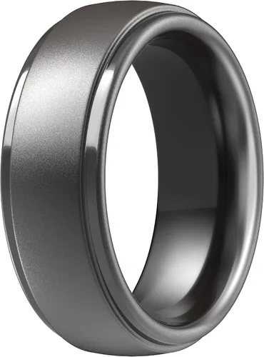 Vista 11 de ThunderFit Anillos de silicona para hombres, bandas de boda de goma con Pack A: Negro carbón