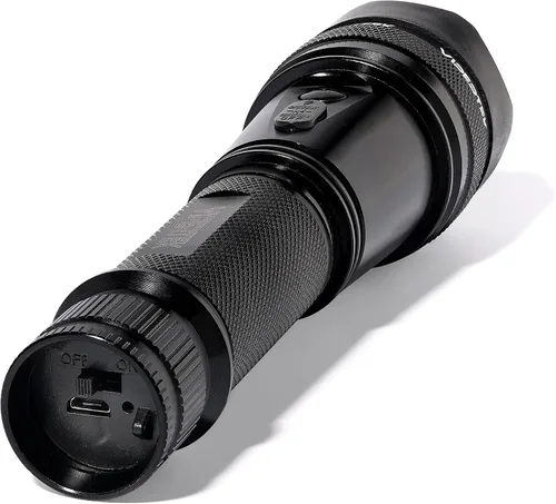 Vista 5 de Arma paralizante Vipertek VTS-195 de aluminio resistente serie 980,000,000, recargable con linterna táctica LED