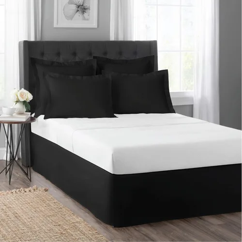 Vista 2 de Today's Home Fundas de almohada a medida, diseño de mezcla de algodón, estándar, color negro, paquete de 2