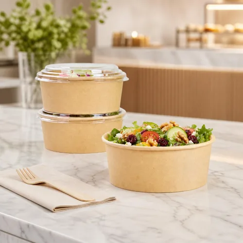 Vista 4 de Restaurantware - Bio Tek - Recipientes para llevar de 6 x 2.5 pulgadas, 200 cuencos desechables para alimentos – Tolerantes al calor, aptos