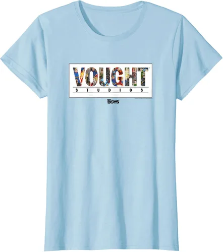 Vista 4 de The Boys Vought Comic Logo - Camiseta, Azul / Patchwork, S Azul Marino