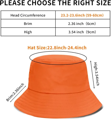 Vista 68 de PFFY Bucket Hat for Women Men Cotton Summer Sun Beach Fishing Cap