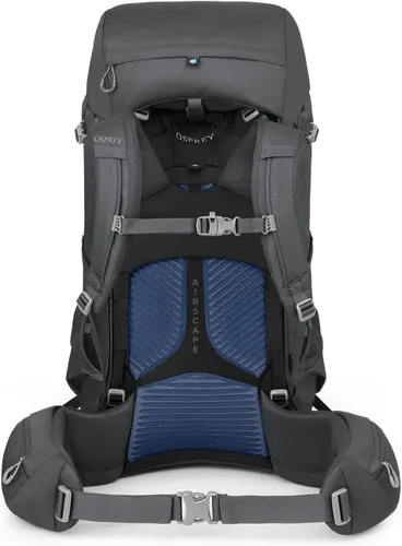 Vista 4 de Osprey Viva 65L Mochila de mochilero para mujer, color gris Tunnel Vision, ajuste extendido