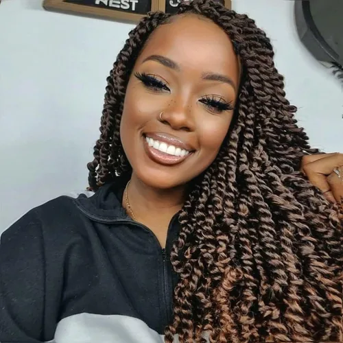 Vista 14 de TOYOTRESS Tiana Passion Twist Hair – 6 pulgadas, 2 piezas de trenzas de ganchillo pretrenzadas color negro natural, extensiones de cabello sintético