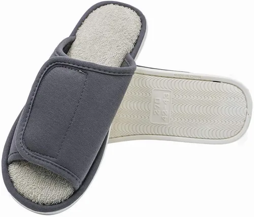 Vista 7 de Zapatos diabéticos para mujer, ligeros, de ancho ancho, con cierres ajustables para edema diabético, fascitis plantar, juanetes, artritis, pies