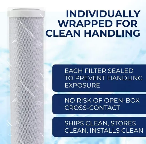 Vista 6 de IPW Industries, Inc. - Cartuchos de repuesto OptiPure (CTOS-20) - Filtros de bloque de carbono de 20 pulgadas para filtro de agua y configuración