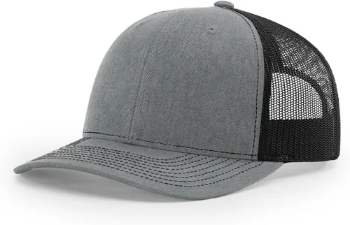 Vista 7 de Richardson 112 XL Classic Six Panel Trucker Hat - Gorras estructuradas de primera calidad Negro