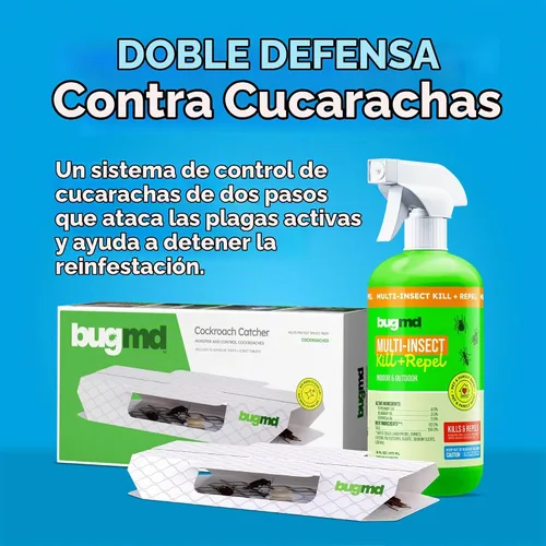Vista 6 de BugMD Trampa para Cucarachas de Interior y Mata Cucarachas - Trampa Pegajosa para Insectos, Arañas y Grillos para el Hogar - Trampas de Pegamento