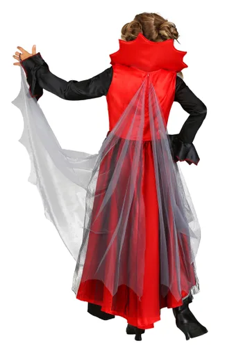 Vista 2 de Disfraz de vampira para niñas Multicolor