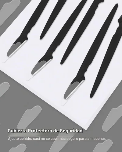 Vista 4 de MoHern Herramienta de dermaplaning para la cara, 30 piezas de maquinilla de afeitar Dermaplane para la cara, maquinilla de afeitar multiusos