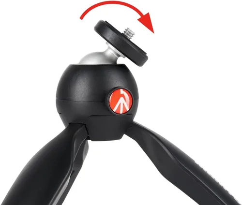 Vista 2 de Manfrotto PIXI - Mini trípode de aluminio para mesa, color negro