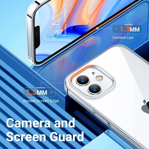 Vista 4 de TORRAS Funda transparente compatible con iPhone 12 Mini, [claridad de larga duración] Fundas delgadas pero duraderas de silicona suave para iPhone