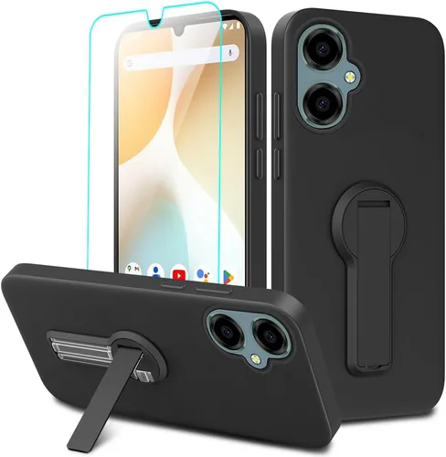 Vista 15 de Compatible con BLU Bold N4 Funda para teléfono, soporte oculto plegable giratorio de 360°, cubierta a prueba de golpes, funda protectora delgada