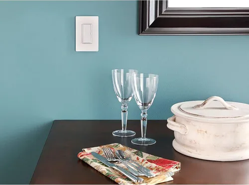 Vista 5 de Lutron Claro - Placa de pared de 1 banda (paquete de 6) CW-1-AL-6 almendra