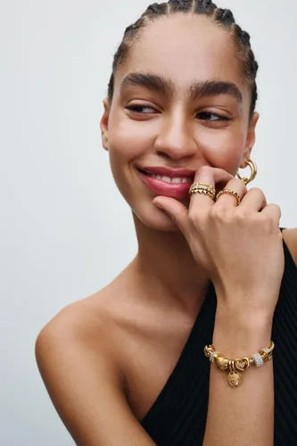 Vista 4 de Pulsera de serpiente con cierre de barril PANDORA Moments - Pulsera de plata para mujer - Plata fina - Con caja de regalo Dorado