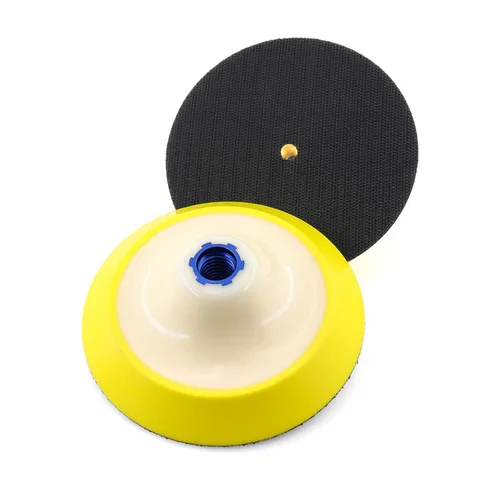 Vista 8 de Almohadilla de respaldo giratoria de gancho y bucle de 4 pulgadas con rosca de 5/8 "-11 para lijado/pulido almohadillas de amoladora angular