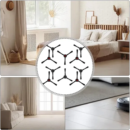 Vista 2 de RichVibe Juego de cepillos laterales para Eufy 3 en 1 E20 robot aspiradora esquina limpieza cepillo cepillo piso herramienta para limpieza del hogar