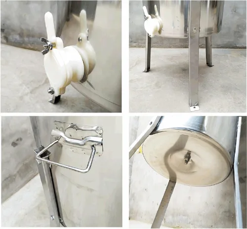 Vista 5 de DAZULI Extractor de miel eléctrico Separador de 2/3/4 Marco Extractor de abeja de acero inoxidable Honeycomb Spinner Crank. Equipo de centrífuga