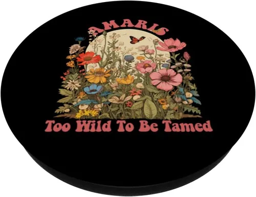 Vista 2 de AMARIS Name Cute Retro Girls Wildflower AMARIS Name PopSockets Swappable PopGrip