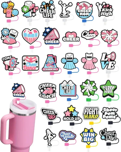 Vista 10 de 19 tapas de pajitas con diseño de juego para vaso Stanley de 40 oz/30 oz, tapa de pajita reutilizable de 10 mm, accesorios bonitos para la parte